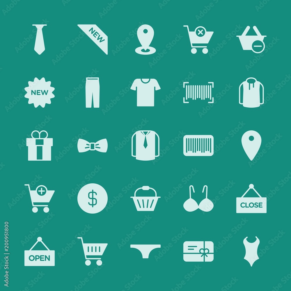 Modern Simple Set of clothes, shopping Vector fill Icons. ..Contains such Icons as discount, label, position, badge, panties, location and more on green background. Fully Editable. Pixel Perfect. Modern Simple Set of clothes, shopping Vector fill Icons. ..Contains such Icons as discount, label, position, badge, panties, location and more on green background. Fully Editable. Pixel Perfect.