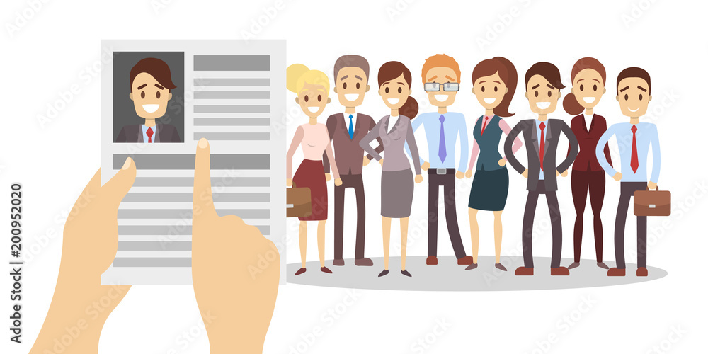Obraz premium Reading employee CV.