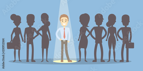 Boss choose employee.