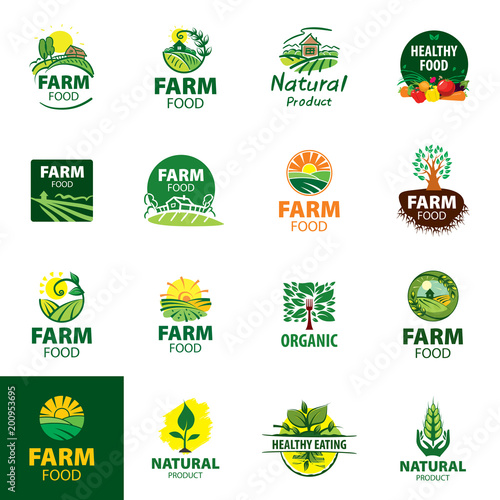 Farm House concept logo full vector