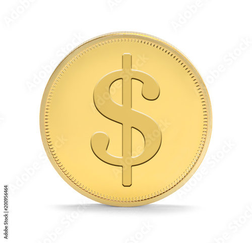 Gold Money Coin Upright