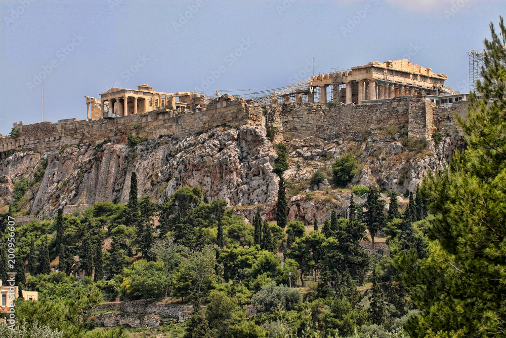 Long Roman Temple on Acropolis, Athens, Greece