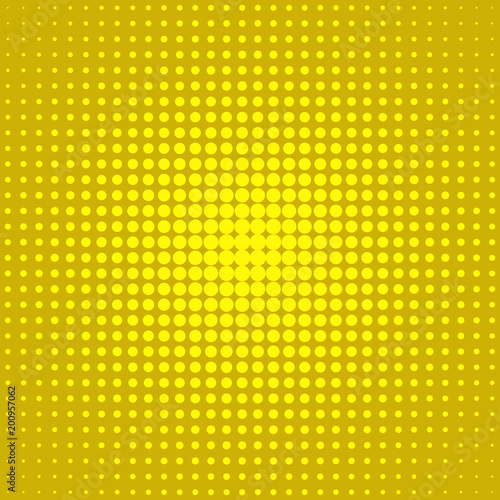 Simple yellow halftone dot pattern background design