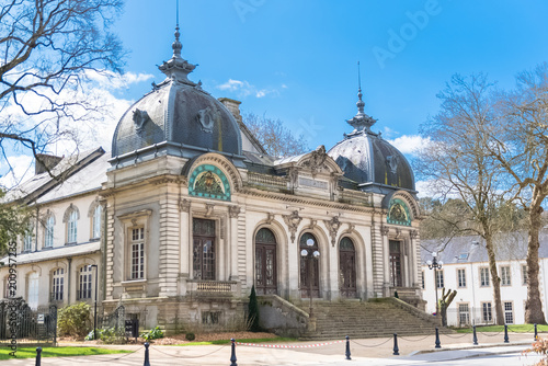 Quimper in Brittany, old public theater near the river
