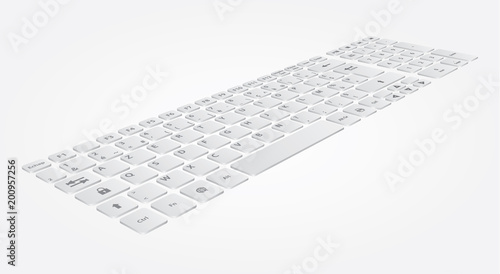 Touches clavier blanches