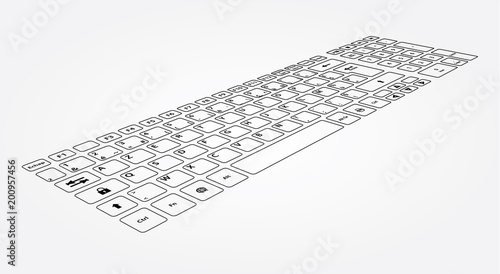 Touches clavier transparantes