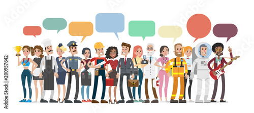 Professions bubble speech.