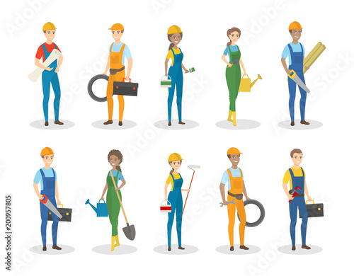 Profession technician set.