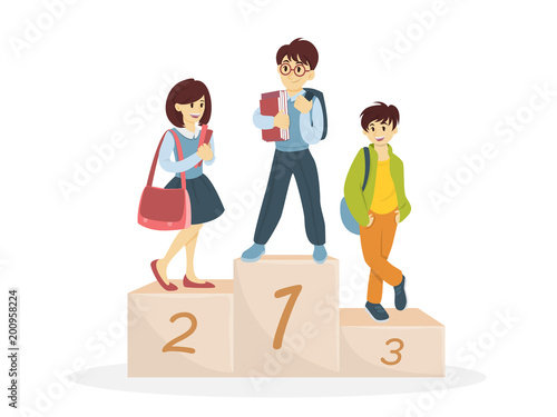 Children on pedestal.