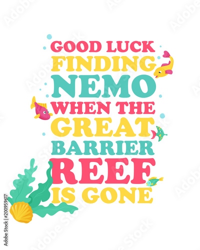 Eco poster for saving Great Barrier Reef