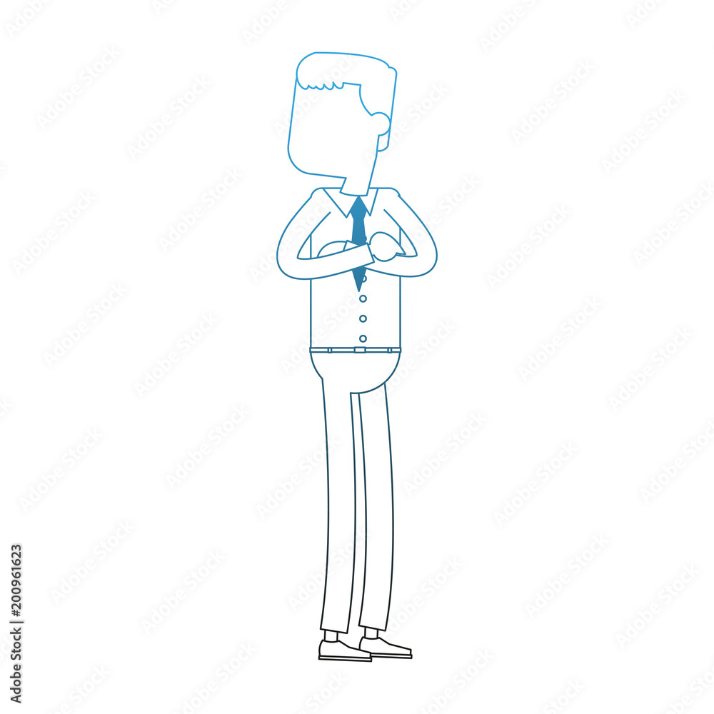 Young businessman cartoon vector illustration graphic design