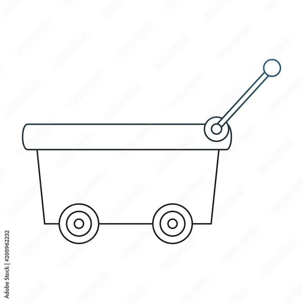 Little empty cart vector illustration graphic design Little empty cart vector illustration graphic design