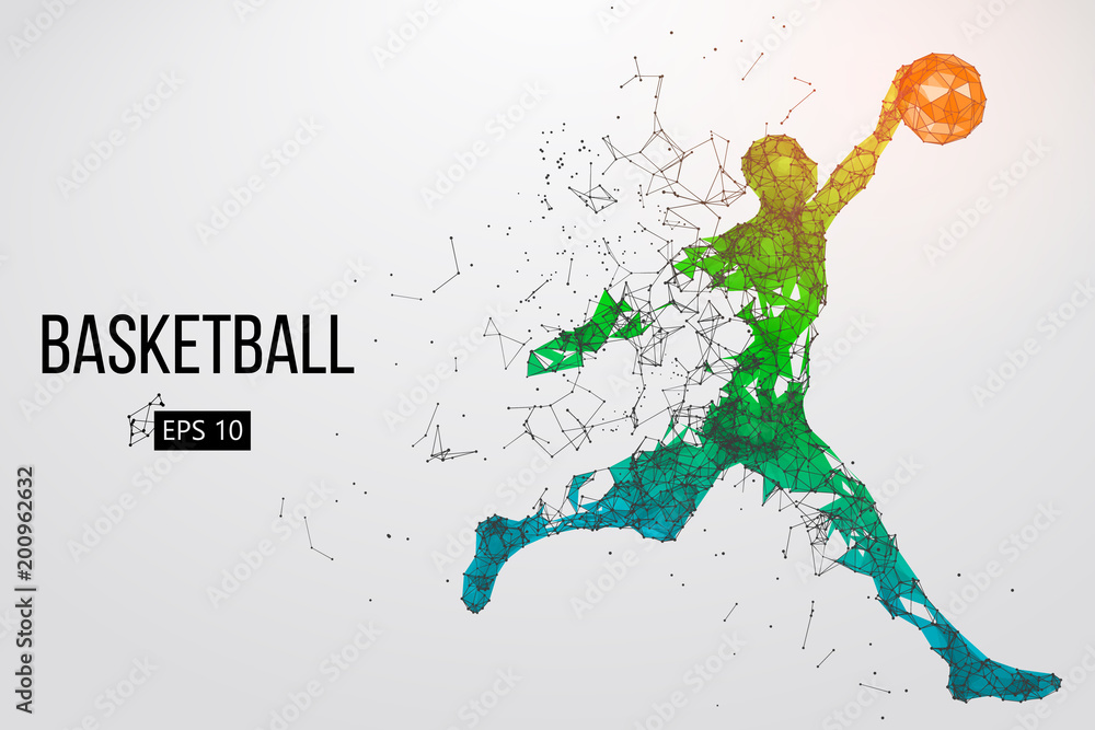 Obraz premium Silhouette of a basketball player. Vector illustration
