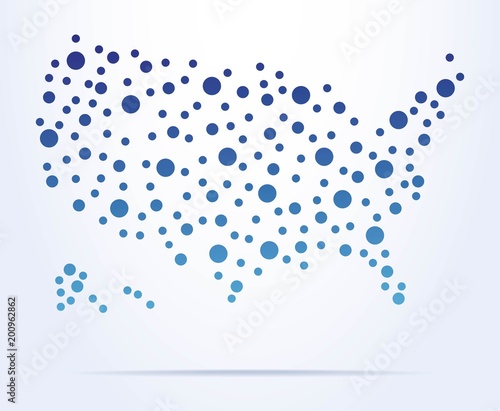 Abstract USA map