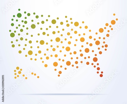 Abstract USA map