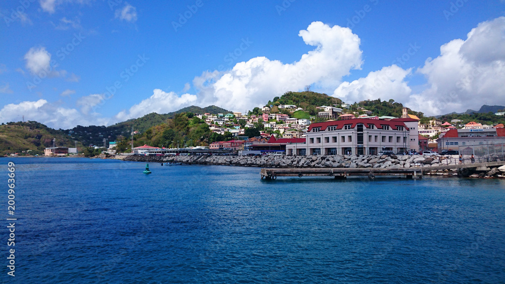Caribbean Harbor town grenada