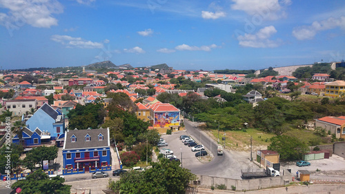 Aerial view of caribbean neighbourhood