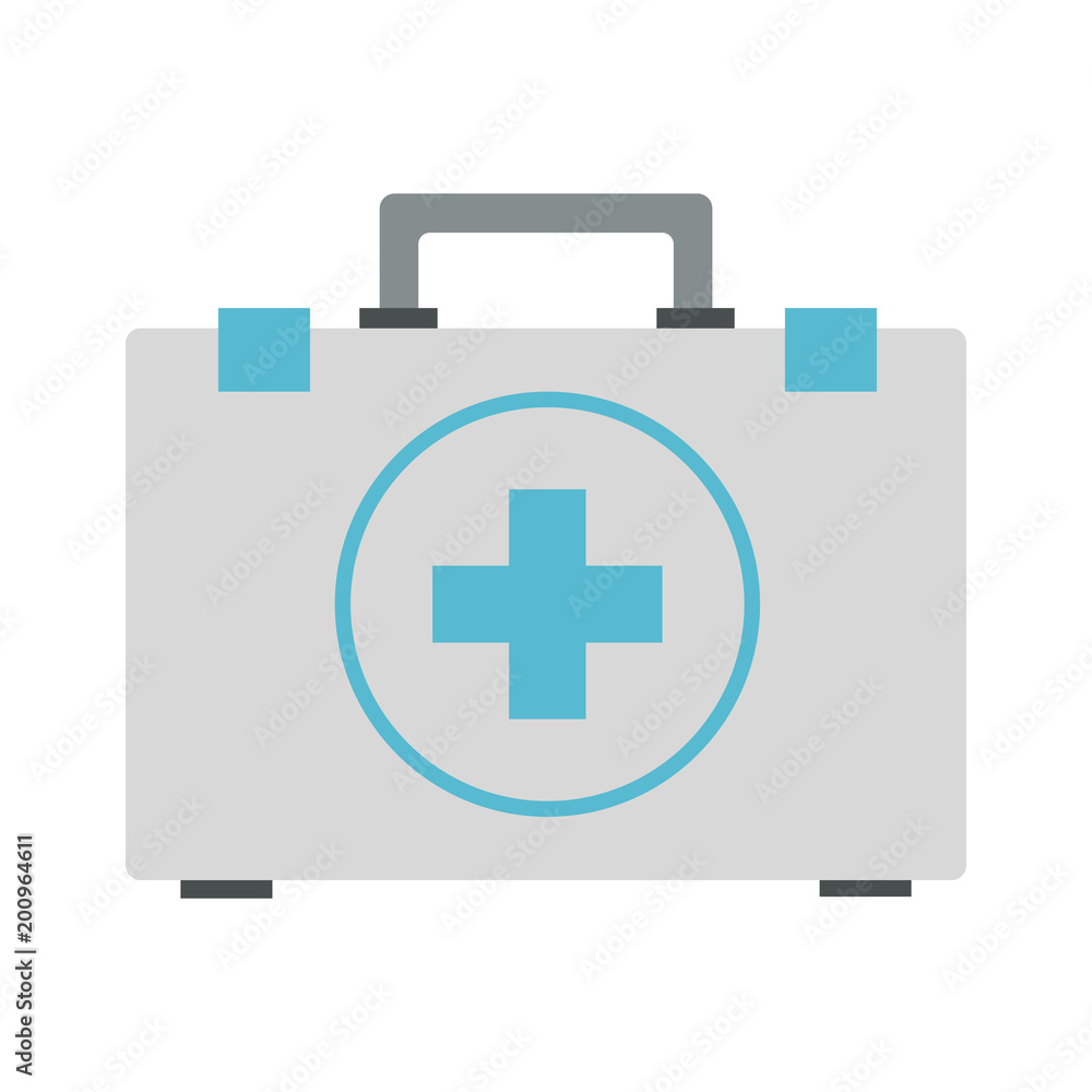 Obraz premium First aids suitcase vector illustration graphic design