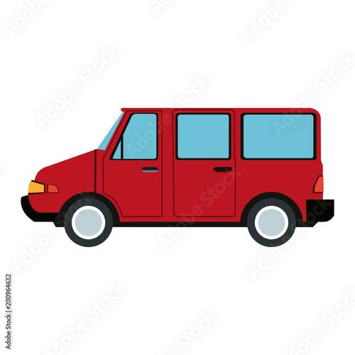 Van familiar vehicle vector illustration graphic design