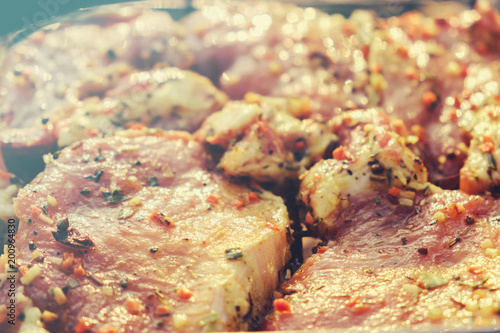 Beef meat steaks. Fresh raw...
