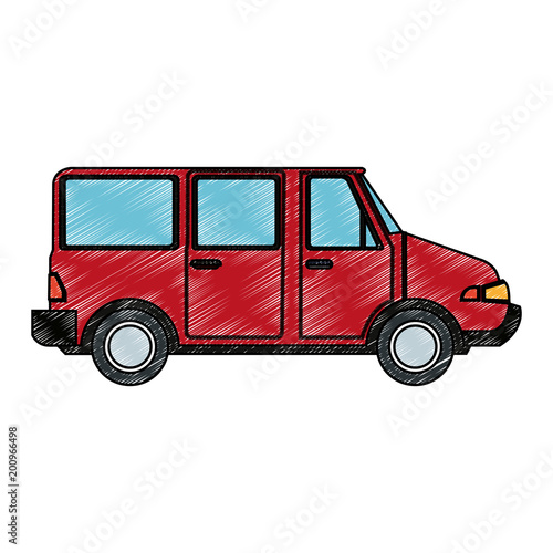 Van familiar vehicle vector illustration graphic design