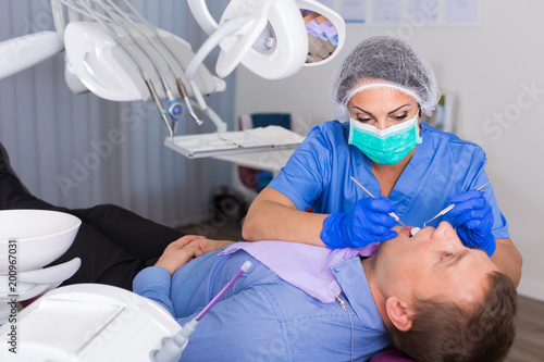 woman in uniform health tooth