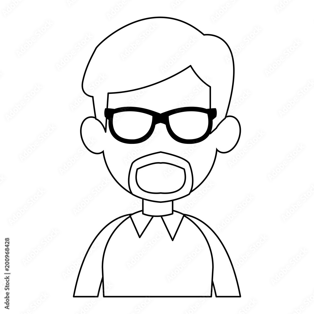 Young man faceless cartoon vector illustration graphic design Young man faceless cartoon vector illustration graphic design
