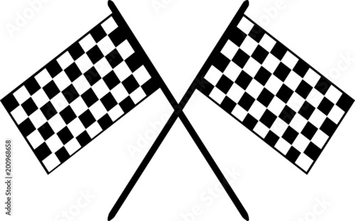 Chequered Grad Prix Flags