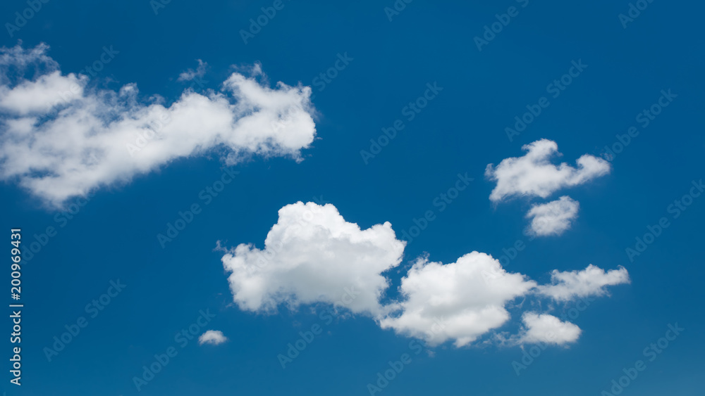 Wonderful white cumulus clouds on blue sky Wonderful white cumulus clouds on blue sky