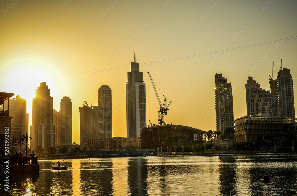 Fototapeta Sunset in Dubui