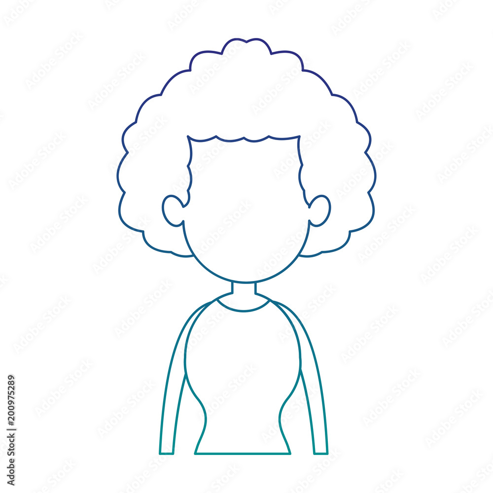 Young faceless woman profile vector illustration graphic design Young faceless woman profile vector illustration graphic design
