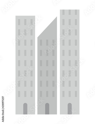 skyscraper of Paseo de la Reforma over white background, colorful design. vector illustration