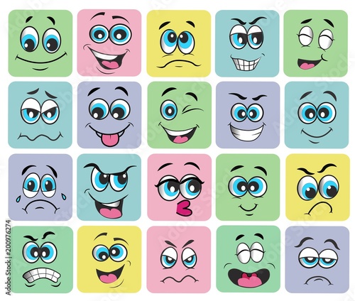 Wallpaper Mural emotion set. emoji set. vector illustration Torontodigital.ca