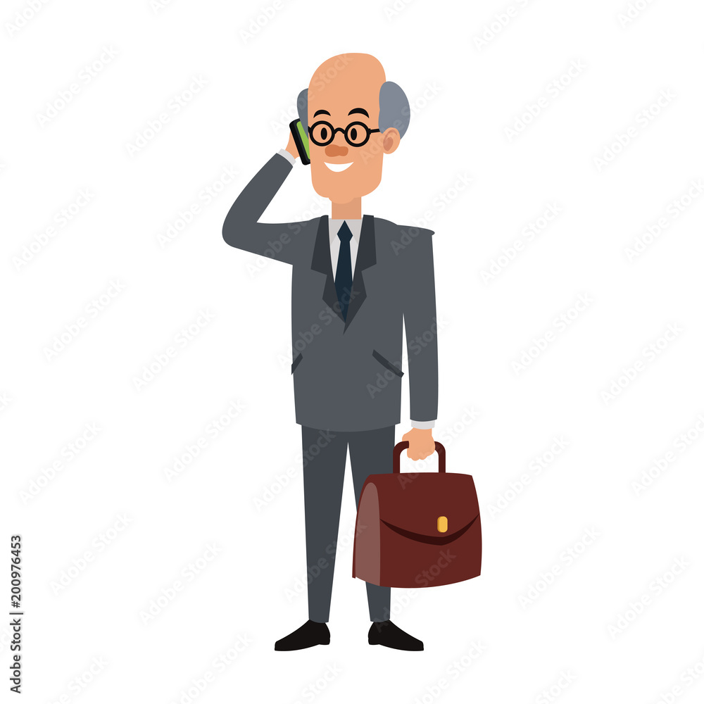 Businessman calling with smartphone vector illustration graphic design Businessman calling with smartphone vector illustration graphic design