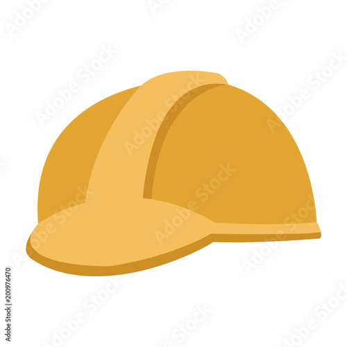 Helmet worker isolated vector illustration graphic design