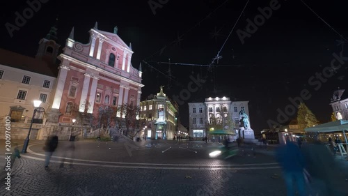 Timelapse of the Preseren Square photo