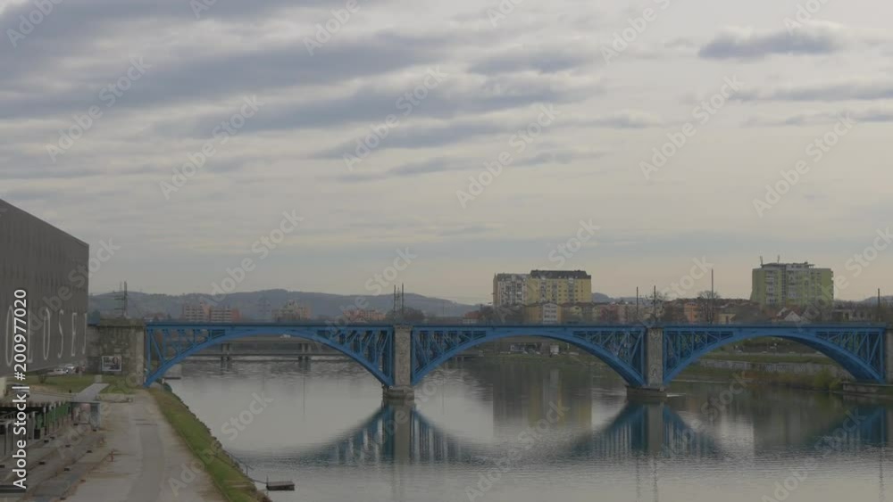 Railway bridge over Drava river in Maribor Railway bridge over Drava river in Maribor