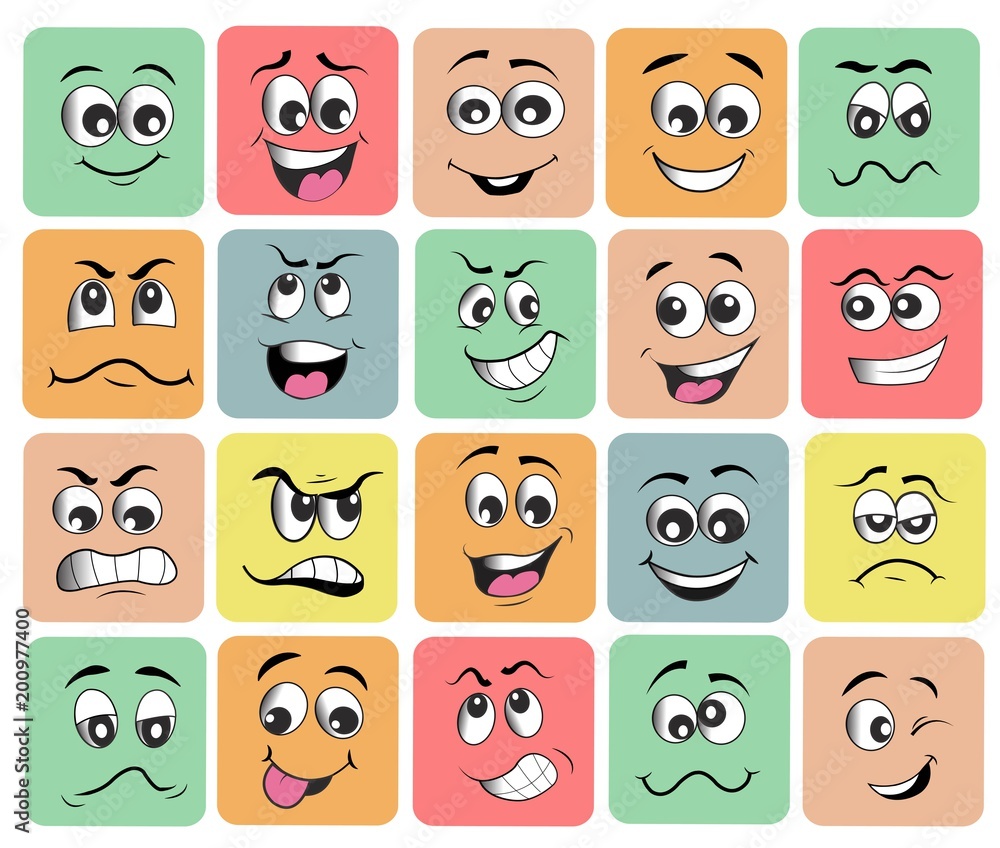 emotion set. emoji set. vector illustration emotion set. emoji set. vector illustration