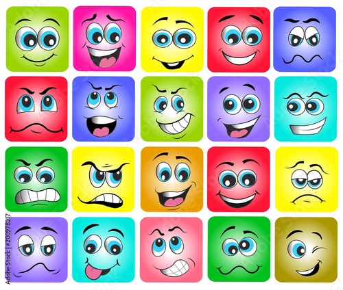 Wallpaper Mural emotion set. emoji set. vector illustration Torontodigital.ca