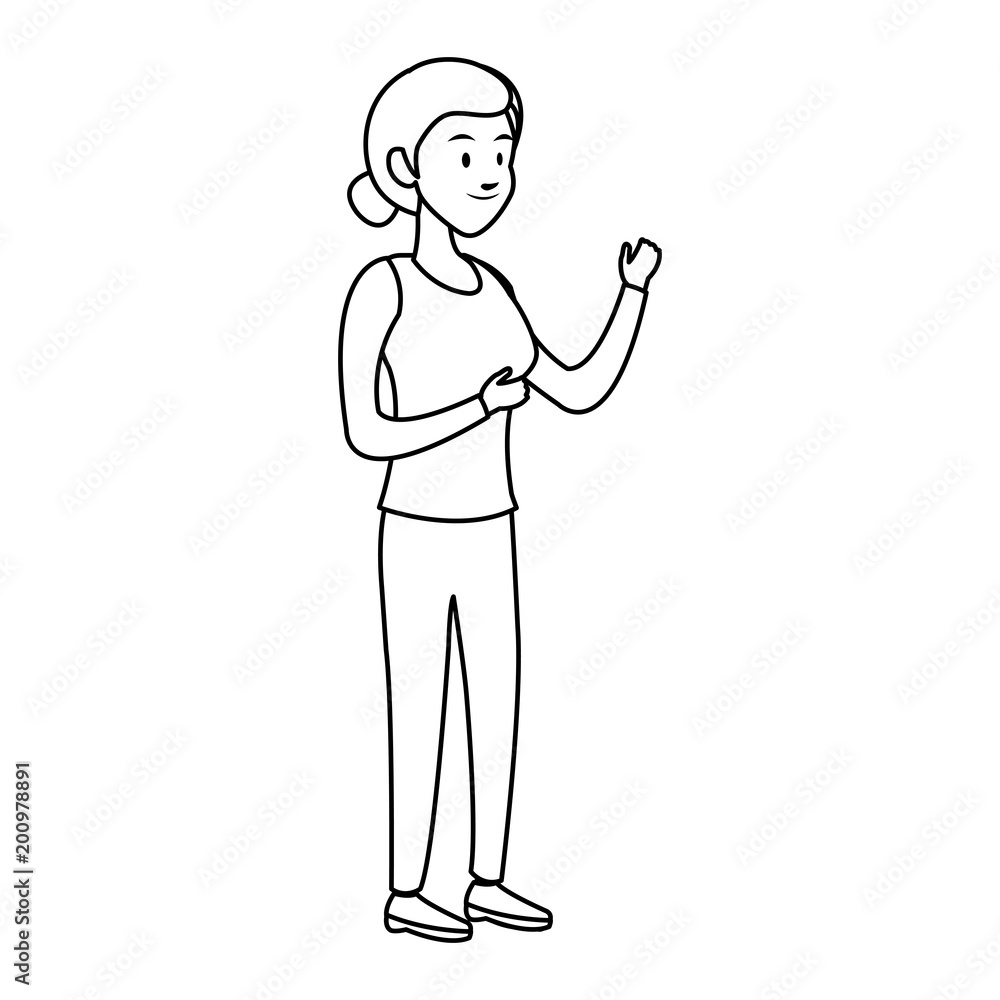 Young woman cartoon vector illustration graphic design Young woman cartoon vector illustration graphic design