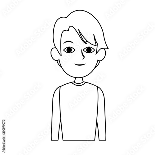 Young man with casual clothes vector illustration graphic design