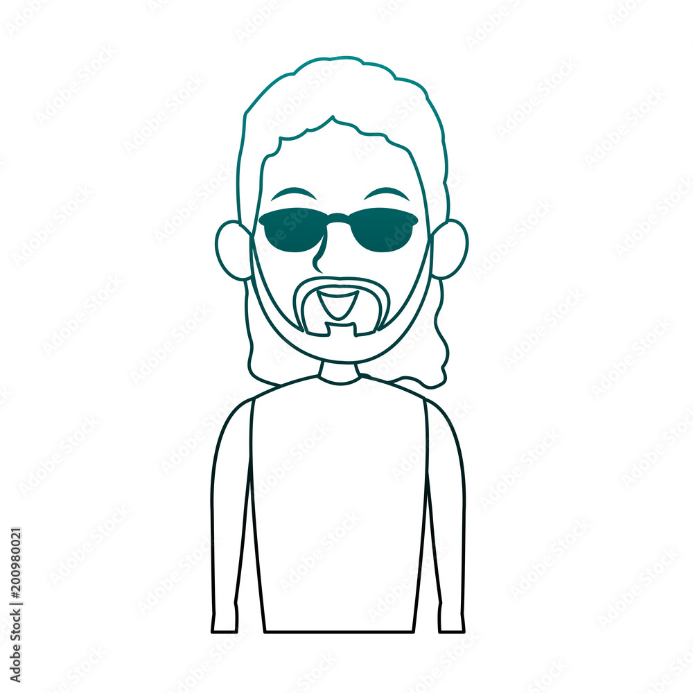 Young man with sunglasses vector illustration graphic design Young man with sunglasses vector illustration graphic design