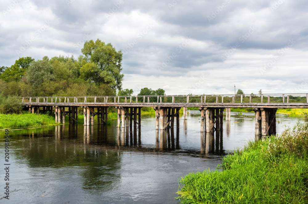 Rural bridge and river