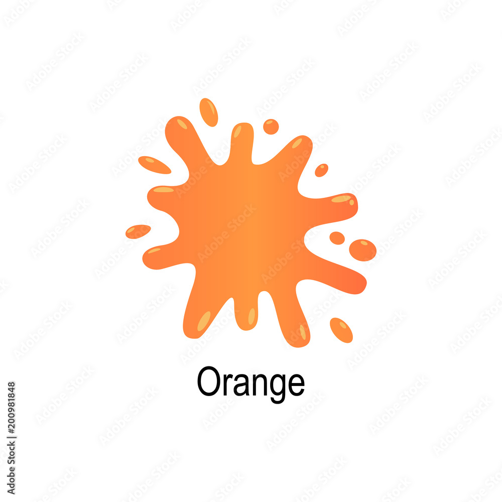 Obraz premium splash of orange juice icon. Element of colored splash illustration. Premium quality graphic design icon. Signs and symbols collection icon for websites, web design, mobile app