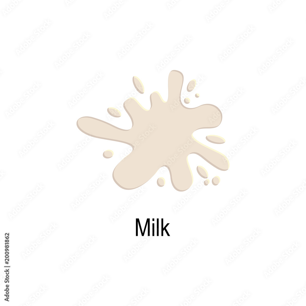 Obraz premium a splash of milk icon. Element of colored splash illustration. Premium quality graphic design icon. Signs and symbols collection icon for websites, web design, mobile app