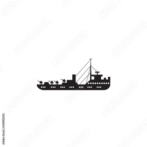 military cruiser icon. Element of ship illustration. Premium quality graphic design icon. Signs and symbols collection icon for websites, web design, mobile app