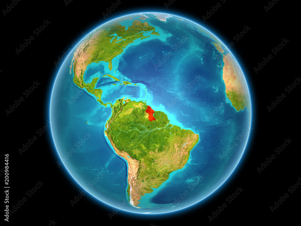 Guyana on planet Earth Guyana on planet Earth