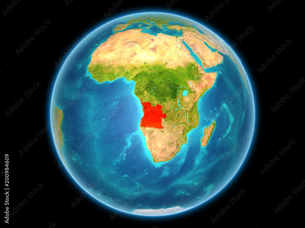Angola on planet Earth