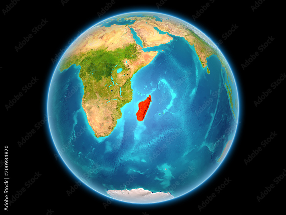 Fototapeta premium Madagascar on planet Earth