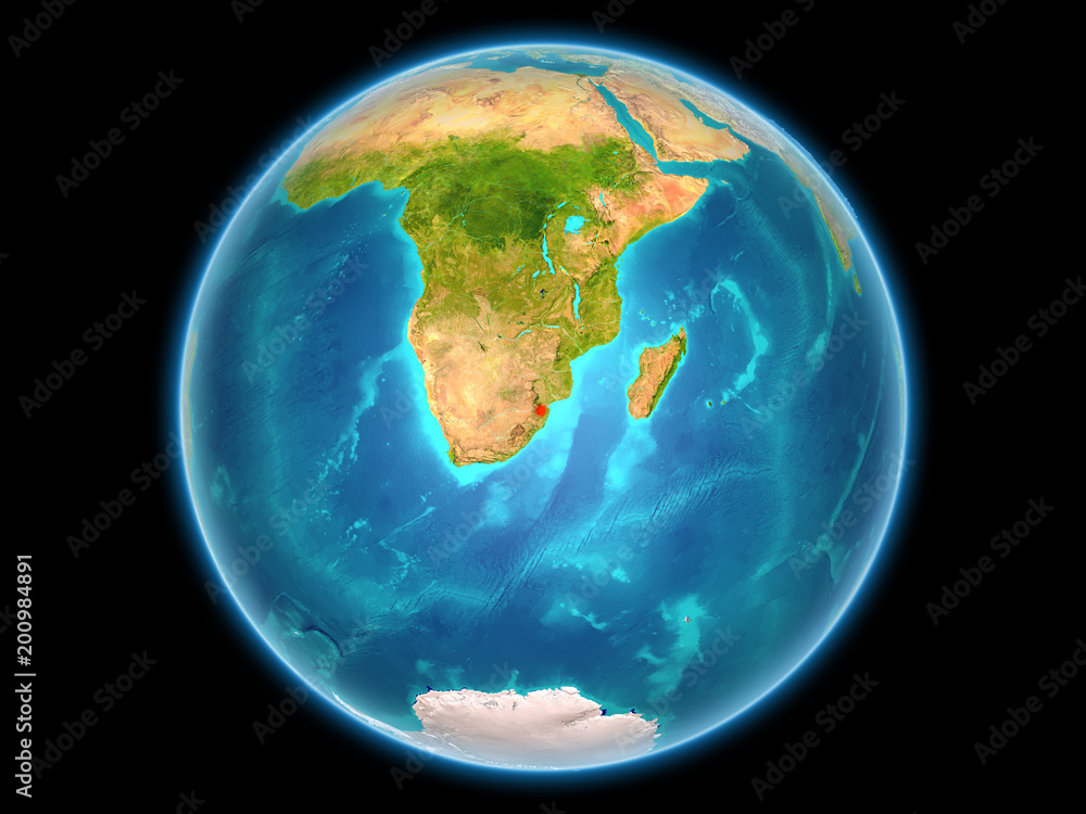 Swaziland on planet Earth Swaziland on planet Earth
